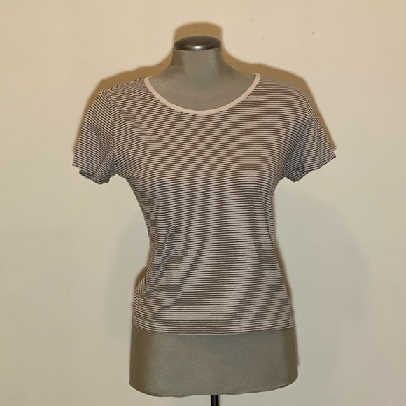 Zara Black and White Striped T-Shirt - Picture 1 of 2